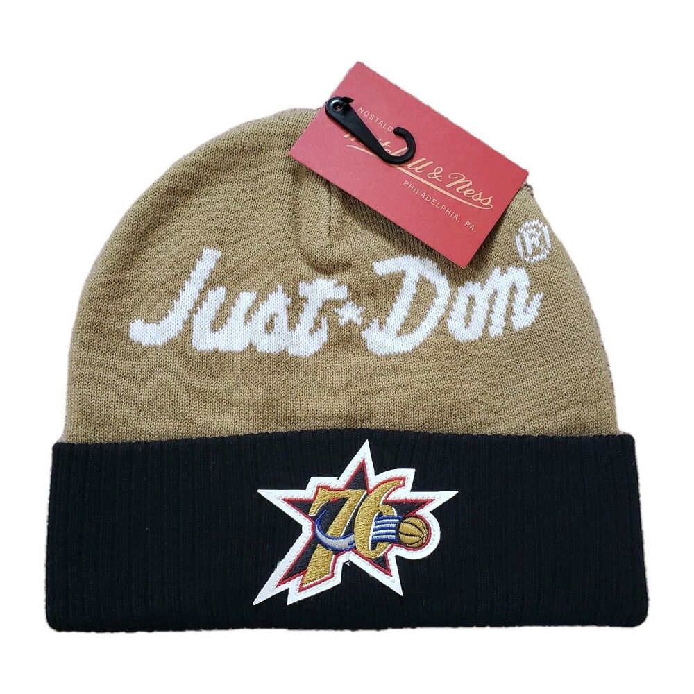 NWT Philadelphia 76ers Just Don X Mitchell & Ness Cashmere Blend Beanie Hat